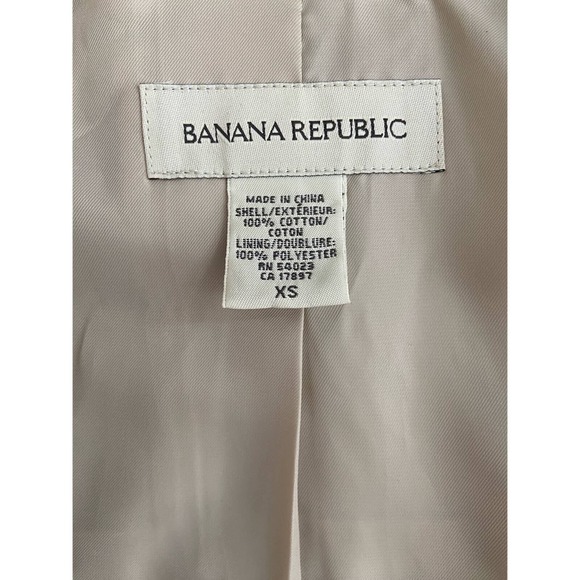 Banana Republic Tan Short Trench Coat, XS * wom897 - Picture 5 of 13